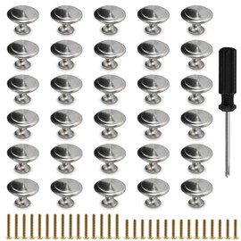 HEALUA 30 Pack Brushed Nickel Cabinet Pulls 1-1/4 inch Kitchen Cabinet Knobs Drawer Knobs Dresser Knobs Drawer Pulls Cabinet Door Knobs Dresser Drawer Handles Knobs for Dresser Drawers
