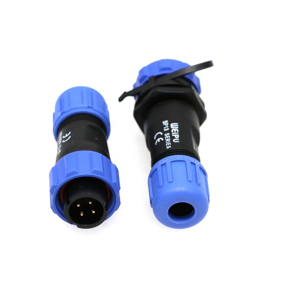 ZBLZGP SP13 4-Pin Waterproof Plug IP68 Chassis Panel Mount Inline