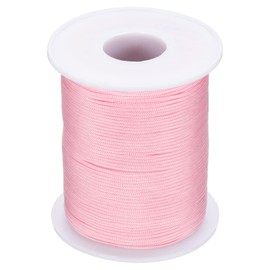 PATIKIL Nylon Cord 1mm x 109 Yards, Bracelet String Braided Nylon Thread Chinese Knotting Cord for Jewelry Making Beading Necklaces Blind Wind Chimes, Pink