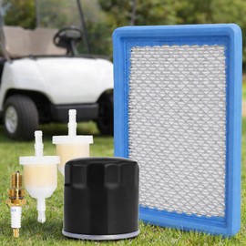 Podoy Club Car Tune Up Kit with Air Oil Fuel Filter Spark Plug for Compatible with 1992-2004 Golf Cart DS Gas