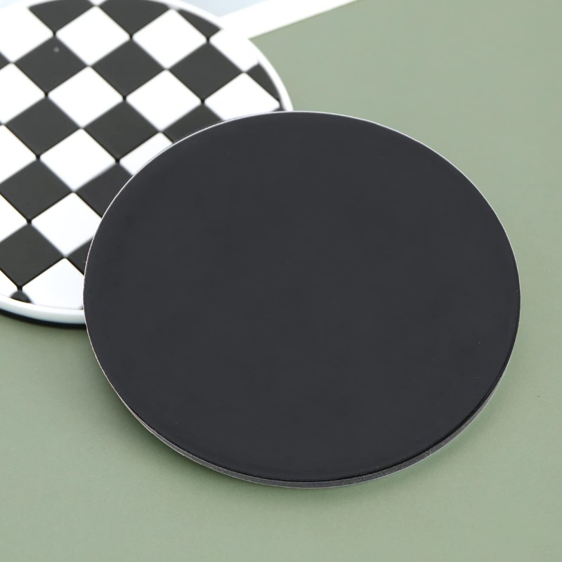 eMagTech 4PCS Car Coasters Grid Pattern Auto Cup Holder Insert