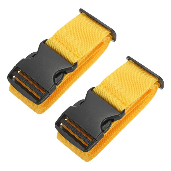 uxcell 2" x 6.5' Luggage Strap Polyester Adjustable Suitcase Belt