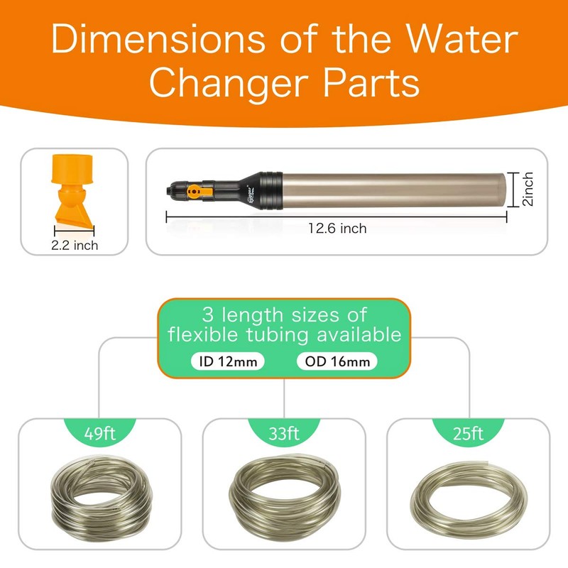 hygger Upgrade Aquarium Water Changer Kit, Semi-Automatic Fish Tank Gravel