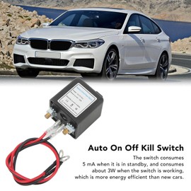 LOCADENCE 12V Remote Battery Disconnect Switch, Power Cut Off Kill Switch with Remote Control, Low Power Consumption Isolator for Car, RV, Boat, Truck (12V120A)