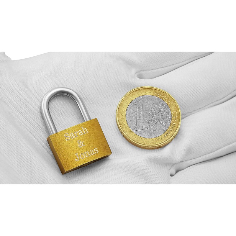 Hanessa Love Lock Engraved Padlock with Your Engraving Wedding Anniversary