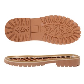 CHGCRAFT Shoe Replacement Rubber Full Out Sole A Pair Leather Shoes Wear Resistant Shoes Sole Raised Shoes Sole for Work Shoes and Boots, Chocolate