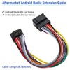 Jayubien Android Radio Extension Cable,ISO Stereo Wiring Harness 16Pin to