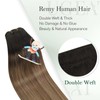 Ugeat Weft Hair Extensions Brown Sew in Hair Extensions Real