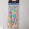 RECOLLECTIONS STICKERS HAPPY BIRTHDAY GIFTS BALLOONS FLOWERS 17 PCS