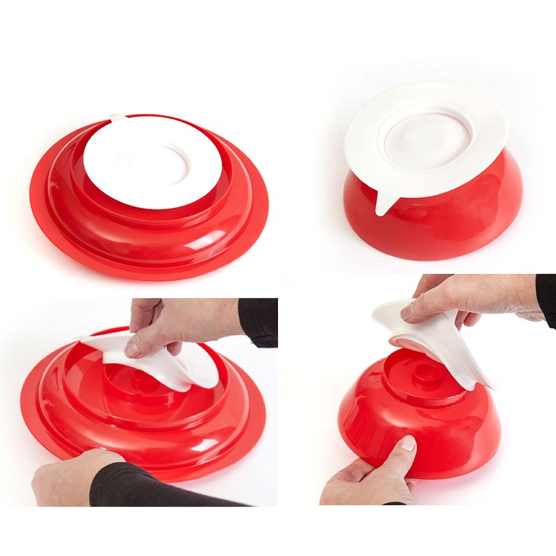 Pekokavo Spill Proof Scoop Bowl and Plate with Non-Skid Suction