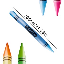 Tabanzhe 4PCS Giant Inflatable Crayons-41.3 Inch Large Blow up Crayon Set Neon Big Crayon Decorations Prop for School Classroom Supplies Decor Kids Birthday Party Favor(Random Colour)