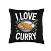 I Love Curry Delicious Bowl Design Throw Pillow