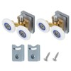 sourcing map 2 Pcs 26mm Double Shower Door Rollers Copper
