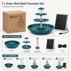 3-Tier Solar Bird Bath Fountain with 3.5W Detachable Solar Panel