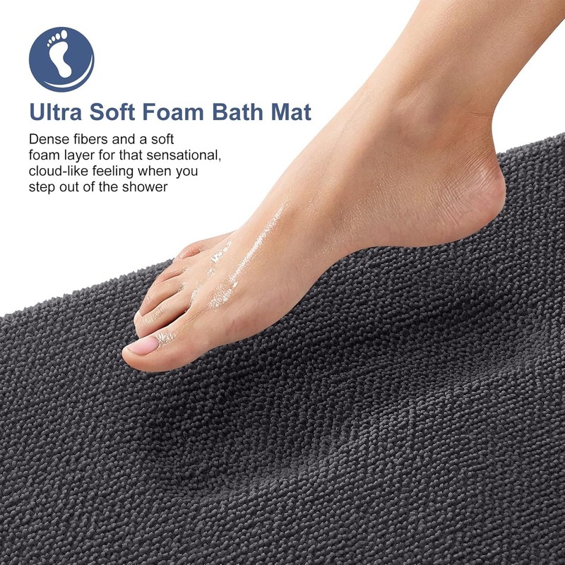 smiry Thick Memory Foam Bath Mat,40 x 60 cm,Extra Soft
