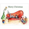 Pack of 12 - Christmas Cards (Xmas Cards) Greyhound Whippet