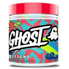 GHOST GHOST Legend V4 Pre-Workout Powder, Blue Raspberry - 30 Servings C Pre-Workout for Men & Women with Choline, L-Citrulline, & Beta Alanine for Energy & Focus