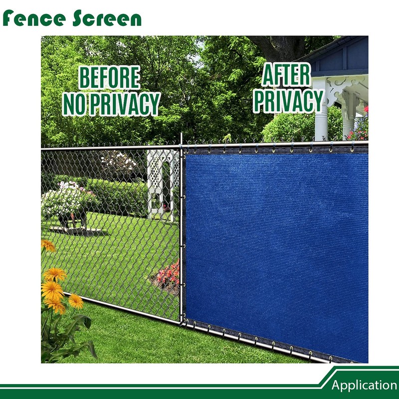 Goleray Privacy Screen Fence 4'x80' Blue Outdoor Screen Panels Windscreen