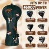 Craftsman Golf PU Leather Embroidery Dog 460cc Driver Headcover