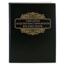 BookFactory Firearms Acquisition and Disposition Record Book Acquisition & Disposition A&D Logbook/Gun Log Book - 120 Pages, Black, Section Sewn Hardbound, 8.5'' x 11'' (Made in USA)