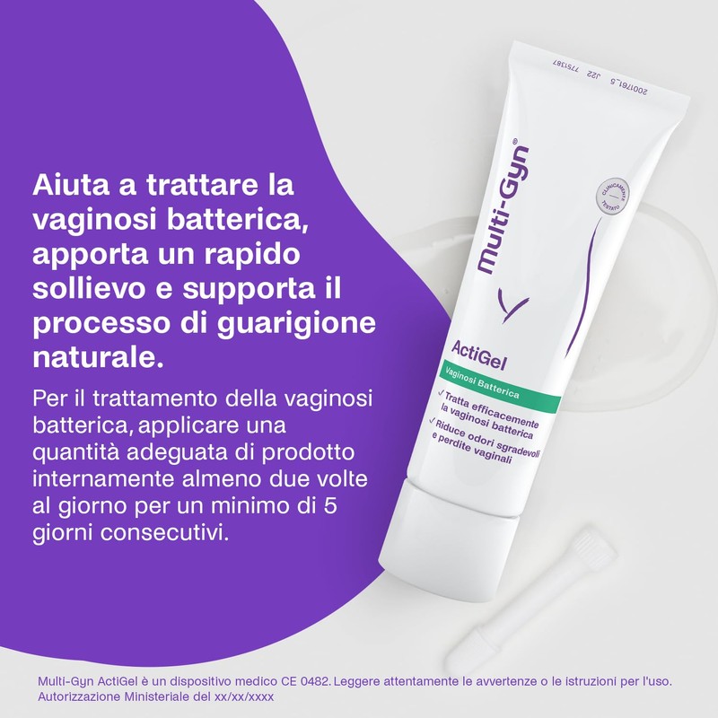 Multi-gyn ActiGel, Aiuta a ridurre i sintomi della vaginosi batterica