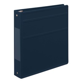 Carstens 1.5- Inch Heavy Duty 3-Ring Binder - Side Opening (Navy Blue)