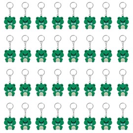 iMagitek 40 Pack Frog Keychains Decorations for Back to the 80s Party, Frog Themed Party Favors, Birthday Party Bag Fillers, Baby Shower Return Gifts