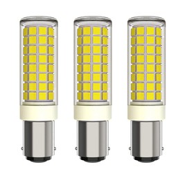 LUHMQ BA15D LED Bulbs 3 Pack Sewing Machine Light Bulb Double Contact BA15D Push in Bulb Bayonet 15T7DC Base LED BA15D Light 7W Equivalent to 70W Halogen Bulb 700LM AC120V (Daylight White 6000K)