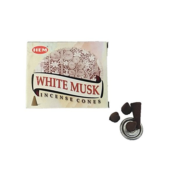 HEM Incense White Musk Cone 1 Box