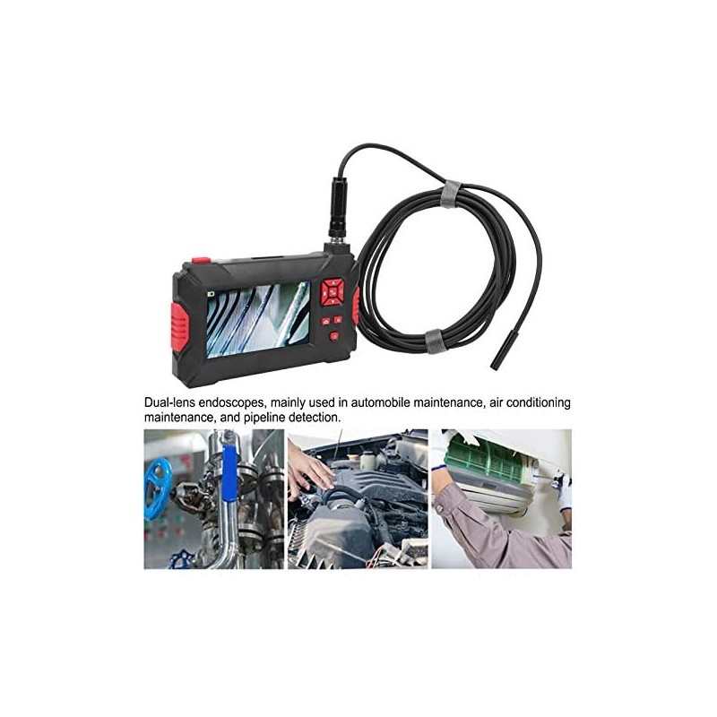 Endoscopio Industrial Doble Lente 10M con LCD 1080p y 9