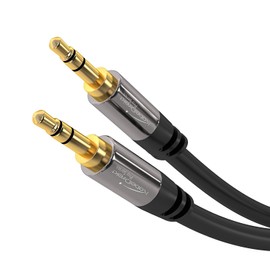 CableDirect – Aux Cable & 3.5mm Audio Cable – 25ft – Break-Proof Metal Connectors – Available in 1.5-33ft (Aux/Headphone Cord, 3.5mm Jack for Mobile, PC/Laptop, Car and HiFi – Black)