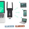 WiFi Adapter Wireless Dual Band 5.8G/2.4G 1300M Mini USB 3.0