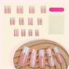 Gifiky 24Pcs French Tip Press on Nails - Long Square