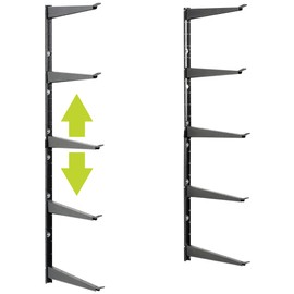 Delta Heavy Duty Lumber Storage Rack Cycle, Holds Up to 800 lbs - Easy to Install Wood Storage Rack with Fully Adjustable Arms - Steel Construction Storage Solution for Garage, Basement & Pantry