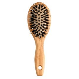 Olivia Garden Bamboo Touch Brush - Sustainable Bamboo Detangle Hair Brush, Nylon and Boar Bristles - Size XS