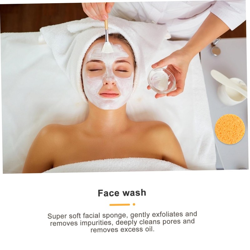 Housoutil 10pcs Reusable Cleansing Pads Natural Pulp Makeup Remover Facial