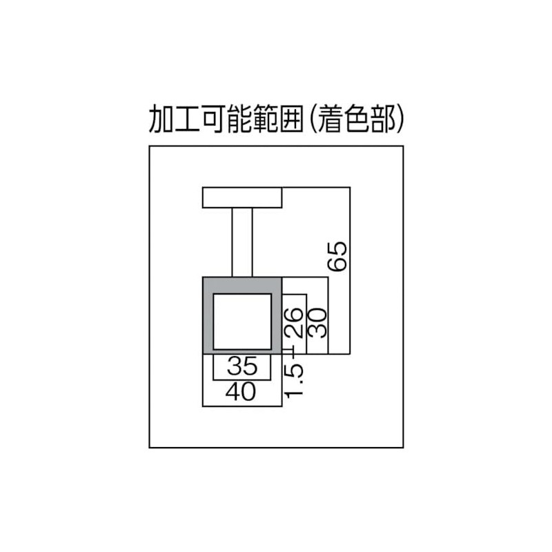 TRUSCO(トラスコ) MGホルダーTハンドル付350N/φ40×30