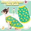 Adorable Yellow Duck Dog Shirt: Lightweight Polyester Cartoon Puppy Vest,