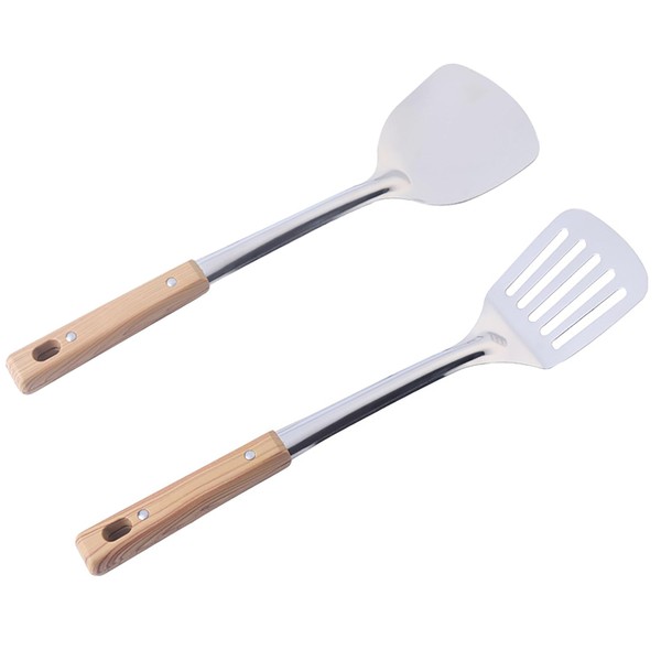 2 Pcs Spatula and Fried Shovel, 14 Inch Stainless Steel