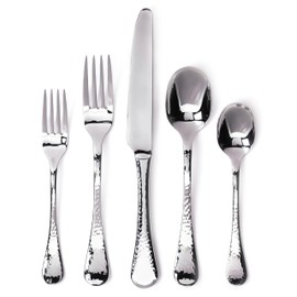 Ginkgo International Lafayette 42-Piece Stainless Steel Flatware Place Setting, Service for 8 Plus 2-Piece Hostess Set