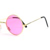 Skeleteen Pink Round Hippie Glasses - Pink 60's Style Hipster