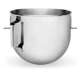 KitchenAid 5 Quart Polished Stainless Steel Bowl with Flat Handle for your Bowl-Lift Stand Mixer - K5ASBP