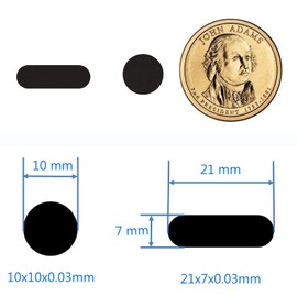 APeiSi Universal Webcam Covers - Privacy Protection Accessory, No Residue Application, Safe Screen Closure - Dots and Bars, 20 Pieces - Black