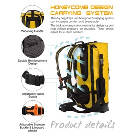 IDRYBAG Waterproof Backpack for Men 20L/30L/40L, Floating Dry Bag Kayak, Dry Backpack Hiking