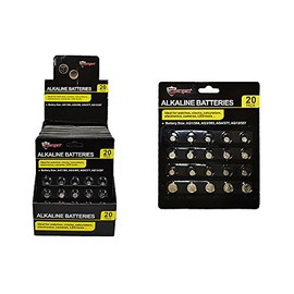 Diamond Visions Max Force 2220641 20 Piece Alkaline Battery Card Multipack (40 Assorted Batteries)