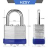 HZSY Padlocks Keyed Alike, Pack of 24, Laminated Steel Keyed