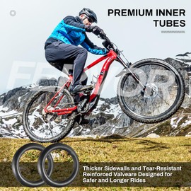 Fat Bike Inner Tube 26x4.0 inch, 2-Pack Electric Fat Tire Tubes AV 32mm Schrader Valve, Compatible with 26" E-Bike/Bicycle Tire Tubes