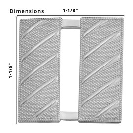 Smith & Warren 1-1/8"H Captain Bars Collar Brass Insignia Embossed (Textured) Silver Finish Police Military Uniform Pin