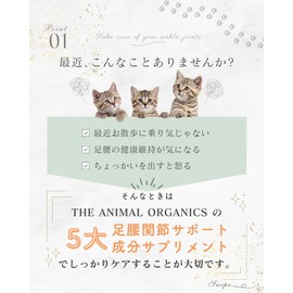 THE ANIMAL ORGANICS Supplement for Dogs and Cats, Legs & Joints, Includes Spoon, Powder Type, Easy to Give, Pet Supplement, Made in Japan, 1.1 oz (30 g)