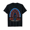 Fourth Of July 4th July Rainbow White Blue Red Patriotic